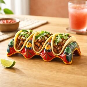Floral 3 Taco Holder - Set of 4